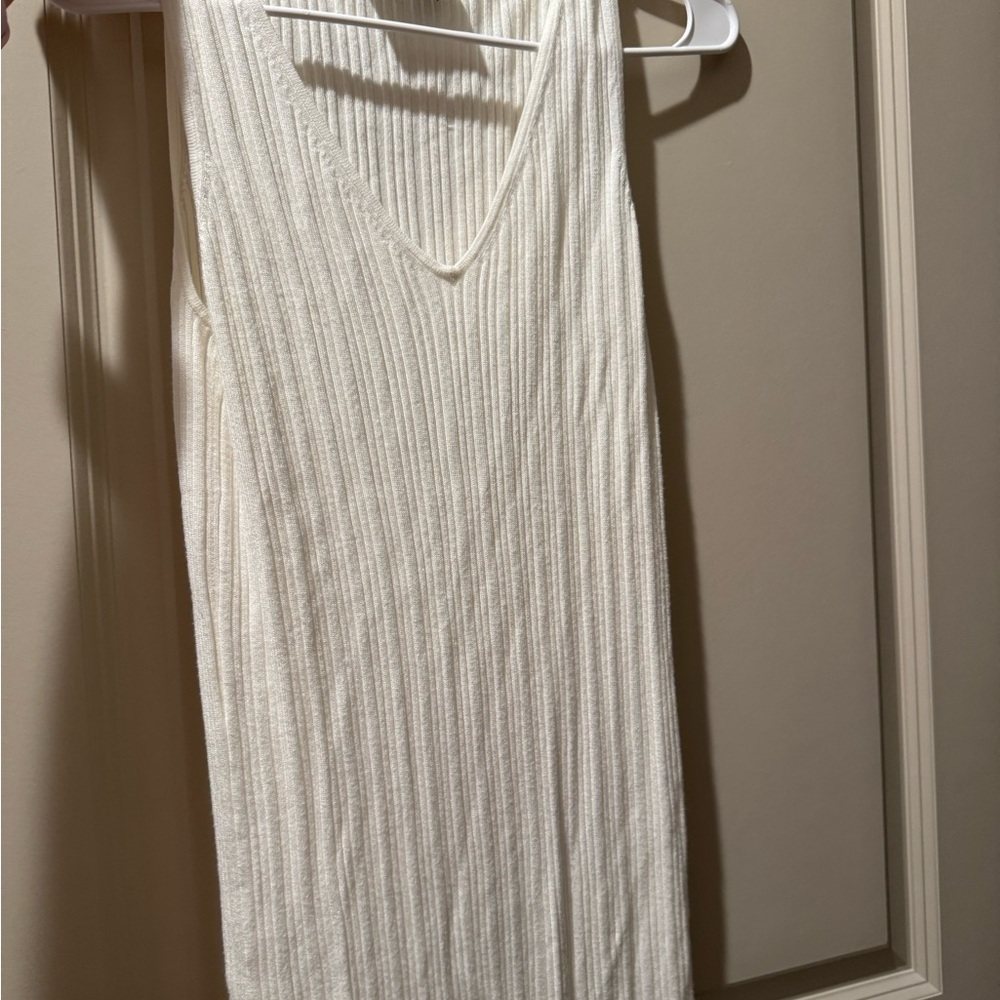 Sleeveless Ribbed Knit Dress